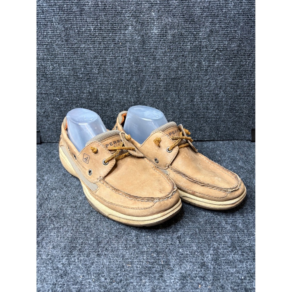 Sperry Top-Sider Billfish Tan Leather Mesh Boat Shoes Mens 10M 0777924